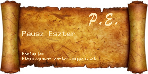 Pausz Eszter névjegykártya