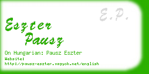 eszter pausz business card